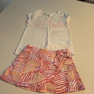 Size 5 match g tshirt skort set